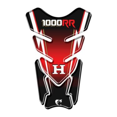 Imagem de Protetor de Tanque Resinado 3D Compatível Honda CBR 1000RR PVC Preto 20x12cm Teu Adesivo