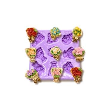 Imagem de F1411 molde de silicone mini buquês confeitaria biscuit - confeitaria 