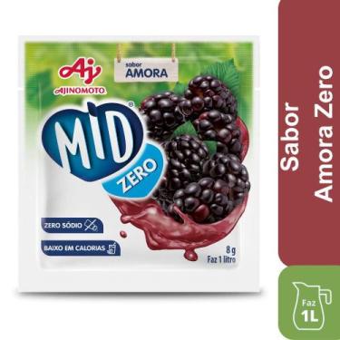 Imagem de Kit Refresco em Pó MID Zero Açúcar Sabor Amora Com 5 Unidades de 8g - 