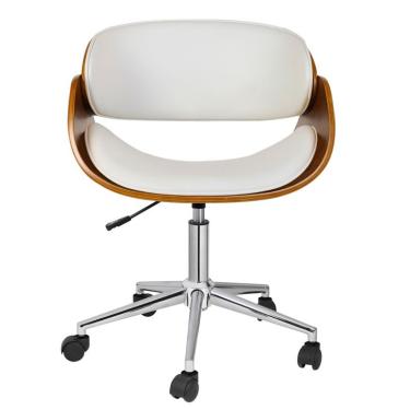 Imagem de Cadeira de Escritório Diretor Giratória Pilar Branca