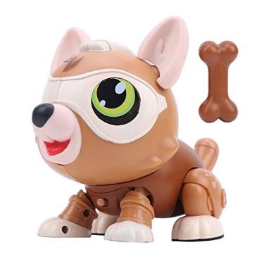 Imagem de Robô Puppy, cachorro robótico com controle de voz, meninos e meninas interativos para crianças acima de 3 anos (Mágic Pet Dog Brown [versão acabada])
