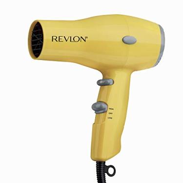 Imagem de Revlon 1875W Secador de cabelo leve + compacto para viagem, amarelo