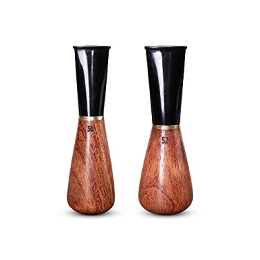 Imagem de MUXIANG Conjunto de tamanhos de suporte de bocal de charuto para homens e mulheres Suporte de charuto de madeira 9mm filtro de papel formato (50R/52R)