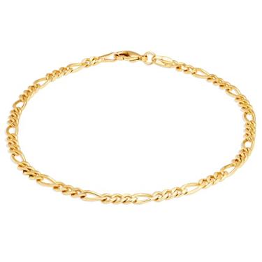 Imagem de Barzel Tornozeleira Fígaro banhada a ouro 18K para mulheres 4,5 mm - Feito no Brasil