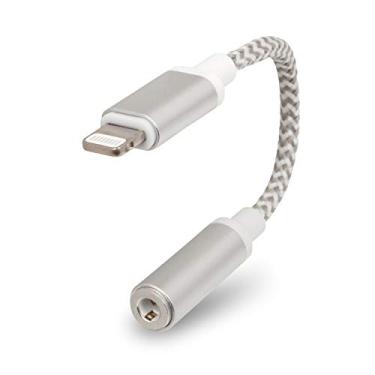 Imagem de Realm Adaptador Lightning para conector de fone de ouvido de 3,5 mm, adaptador de áudio de 3,5 mm compatível com iPhone, branco