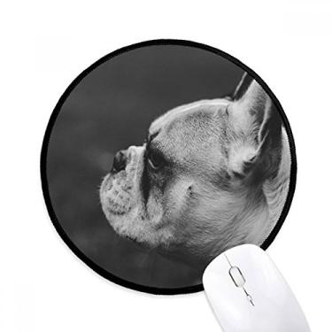 Imagem de Tapete de rato cinza para cachorro animal de estimação desktop tapete redondo para computador