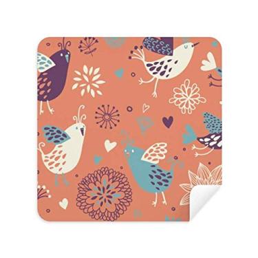 Imagem de Óculos de limpeza de tela de pano para pintura de plantas de flor laranja tecido de camurça pacote com 2