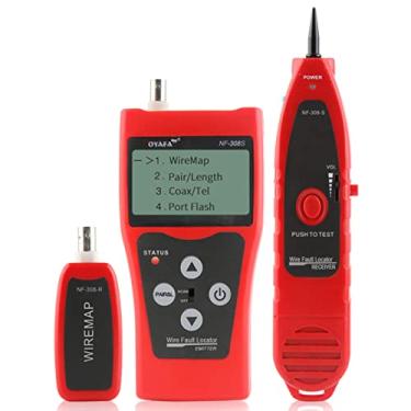 Imagem de Qudai Multi-funcional LCD Network Cable Tester Localizador de linha de alta precisão Testador de linha coaxial RJ11 RJ45 Localizador de comprimento de fio com 1 adaptador remoto