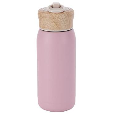 Imagem de Copo de aço inoxidável, copo à vácuo com isolamento térmico antivazamento 330 ml para esporte (rosa)