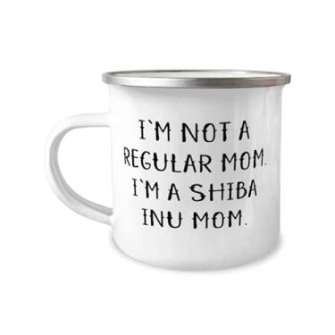 Imagem de SpreadPassion Epic Shiba Inu Dog Gifts, I'm Not a Regular Mom. I'm a Shiba Inu Mom, Love Holiday Caneca Camper 350 ml Presentes para mãe de cachorro