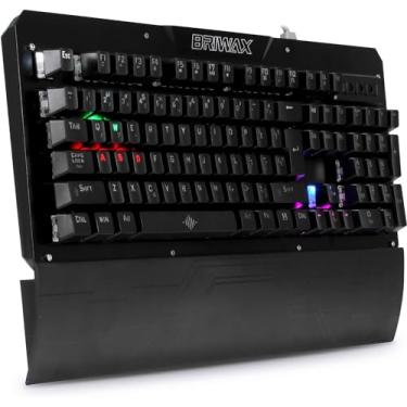Imagem de teclado mecanico gamer rgb usb cabo 1,8m ergonômico switch blue