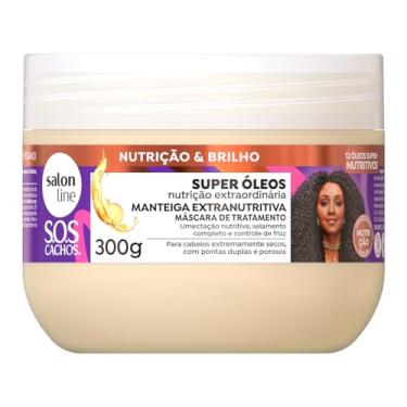 Imagem de Salon Line, Máscara de Tratamento, SOS Cachos, Super Óleos, Vegano - Para Cabelos Cacheados e Crespos, 300g