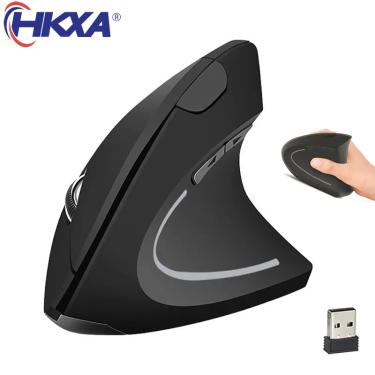 Imagem de HKXA-Mouse sem fio Vertical Gaming  ratos de computador USB  desktop ergonômico  mouse vertical para