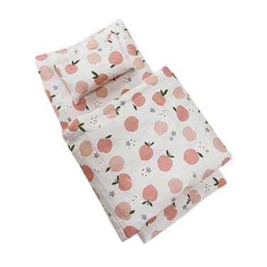 Imagem de MERIGLARE Acessórios de cama para bonecas, brinquedo de fantasia, inclui 1 colchão, 1 colcha e 2 travesseiros para beliches de bonecas, berços de bonecas, camas, branco