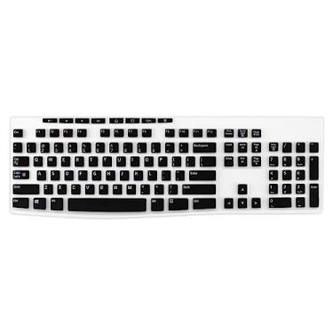 Imagem de Capa de teclado de silicone para Logi MK270 e K200 K260 K270 MK200 MK260 MK270 MK275 MK295, lavável, antipoeira (preta)