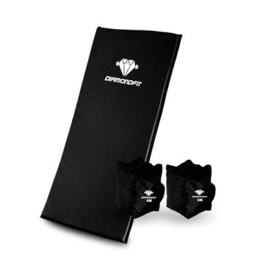 Imagem de Kit Par de Caneleira Tornozeleira de Peso Com Colchonete Fitness Para Treino Funcional Academia Em Casa (5 KG)