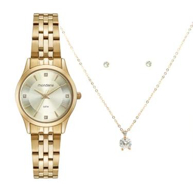 Imagem de Kit Relógio Mondaine Analógico 32607lpmkde1k1 Dourado