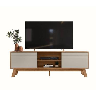 Imagem de Rack para Tv até 70 Polegadas Dubai marrom/branco off