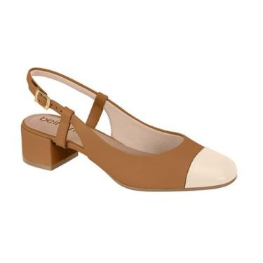 Imagem de Sapato Scarpin Slingback Aberto Feminino Beira Rio Conforto