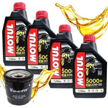 Imagem de Troca Oleo Kawasaki Z900 Z800 4 Lts Motul 20w50 + Filtro - MOTUL / TEC