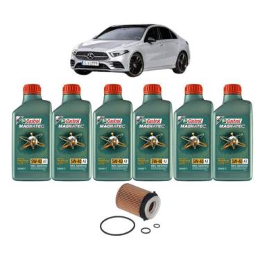 Imagem de Kit troca de oleo mercedes a200 a250 b200 cla200 cla250 . - CASTROL