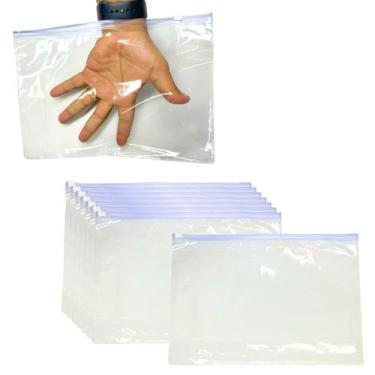Imagem de Embalagem Multiuso PVC Cristal com Zíper 30x21cm Kit 20unds - Embalage