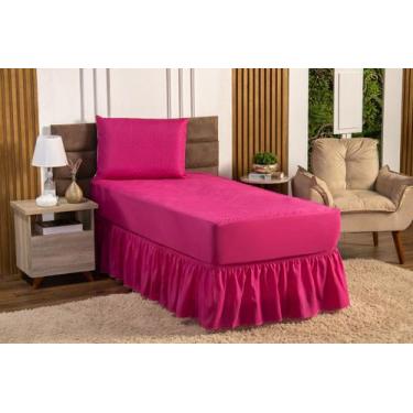 Imagem de Capa De Colchão Solteiro Protetor Impermeável Cama Box Não Vaza em Tec