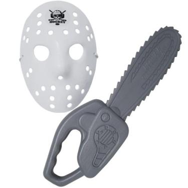 Imagem de Kit Máscara E Motosserra Jason Halloween Fantasia Infantil - LePlastic