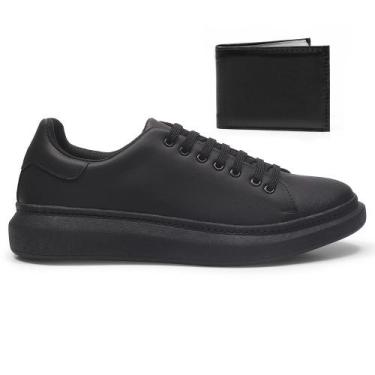 Imagem de Tênis Masculino Bredeni Queen Com Carteira, 42, Preto, Masculino