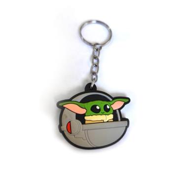 Imagem de Chaveiro Emborrachado StarW Retrô Clássico Gamer Resistente Decorativo Mochilas Fã Geek Durabilidade Presente Nerd Colecionável Chave Filme Jogos Videogame Pingente PREMIUM (Baby Yd Nave)