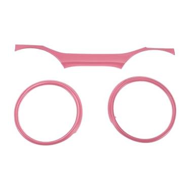 Imagem de REPAIROCK 1 conjunto de painel de instrumentos para painel de instrumentos para Jeep Wrangler JL JLU 18-24 para Jeep Gladiator JT 2 portas 4 portas painel central decoração capa adesivo ABS rosa