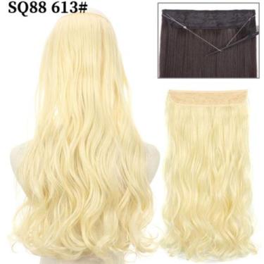 Imagem de Aplique Magico Fio Invisível Ondulado 65cm 150gr - Gm hair, LOIRO