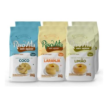 Imagem de Kit Bolos Sem Açúcar Risovita - Coco, Laranja E Limão 300g