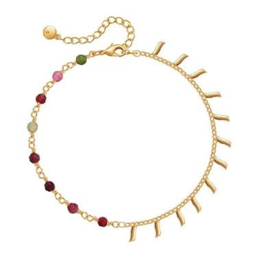 Imagem de Yumikoo Tornozeleira feminina banhada a ouro 18 k, middle, Ouro amarelo, Sem Pedra Preciosa