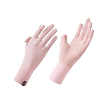 Imagem de menolana Luvas de proteção solar femininas que dirigem luvas completas de dedo completo não deslizam luvas solar finas luvas solar luvas para a praia de, Rosa