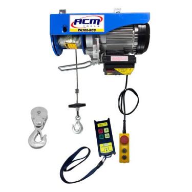 Imagem de Guincho Talha Elétrica Profissional com Controle Remoto 150/300Kg Elev