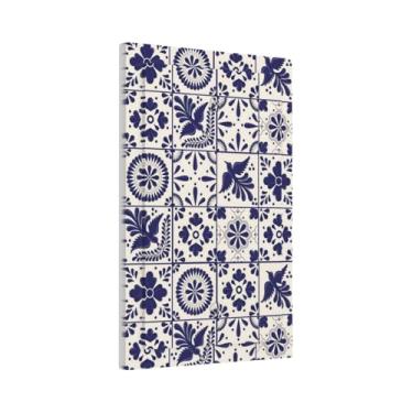 Imagem de Branco/Azul Marroquino Azulejo Mexicano 1 Gang Placa de Parede Sem Branco Decorativa Dispositivo Não Utilizado Capa de Tomada Talavera Cerâmica Mosaico Tijolo Tomada Elétrica Tomada Dimmer Placa