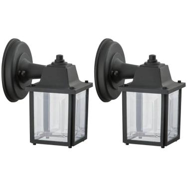 Imagem de Kit 2 Arandelas Vintage Pretas Luminária Externa Parede Jardim E27 20w Dital