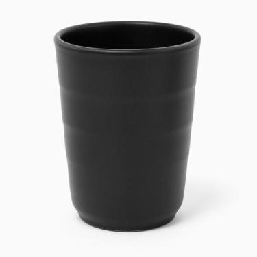 Imagem de Copo de Melamina Preto 300ml Resistente Oriental Durável - Riodeouro