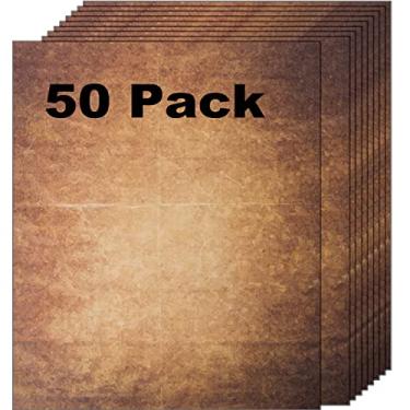 Imagem de 50 Pack Pirate Scrolls Paper | Aged Vintage Burned Edge Paper | For Creating Timeless Writing, Drawing, Sketches, Scrapbooking Projects | Ink Jet and Laser Printer Friendly | 8.5 x 11 Inch (50 Sheets)