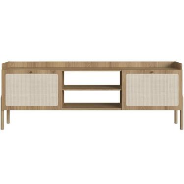 Imagem de Rack Para Sala De Estar Tv 65 Pol 183cm Pés Madeira Moss A03 Hanover Roble