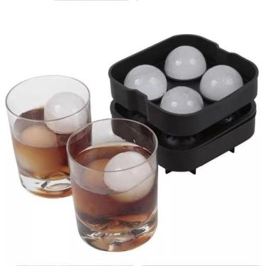 Imagem de Forma Gelo Bola Esfera Grande Silicone Bola 4 Em 1 Gigante Whisky Drinks Com Funil Frutas Bar Festa