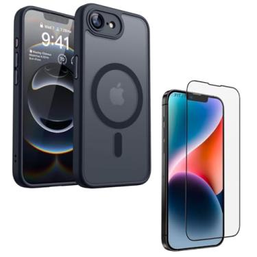 Imagem de Capa Magnética para iPhone 16e FIT IT, Capinha Compatível com MagSafe + Película 5D 9D, Tela Toda (Preto)