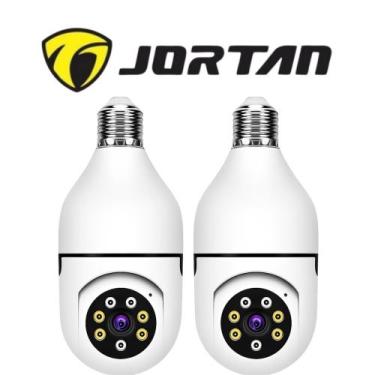 Imagem de KIT 2 Camera IP Lampada 2.0 c/ ptz Biv - JORTAN, Branco