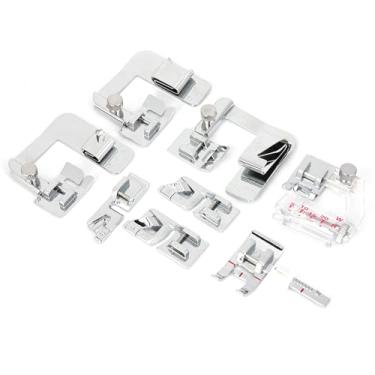 Imagem de Yctze 8pcs de Costura de Costura Prensas Prensas para Bainha Plana e Versátil Kit de Acessórios para Máquinas de para Eficiente Em Tecidos Leves