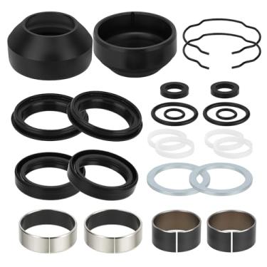 Imagem de M MATI Kit de reconstrução de perna de garfo dianteiro de 41 mm buchas de vedação para FXDWG FX-S FXST FLSTC FLSTF FLTRX FLHX Road-Gli-de Fat-Boy Soft-ail Padrão Wide-Gli-de Street-Gli-de 1991-2017