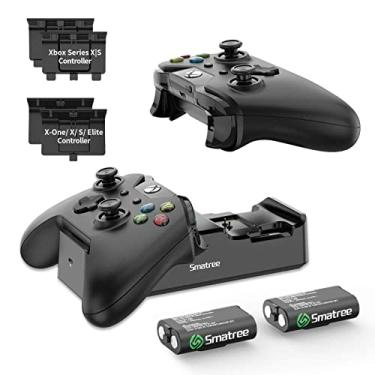 Imagem de Smatree Base de carregamento Xbox Series, estação de carregamento dupla para Xbox One com bateria recarregável para Xbox Series X/Xbox Series S/Xbox One/Xbox One S/Xbox One S/Xbox One X/Xbox One Elite