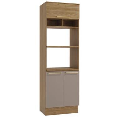 Imagem de Paneleiro Botanic 70 Cm 3 Portas Nogueira/Fendi Fosco - Kappesberg
