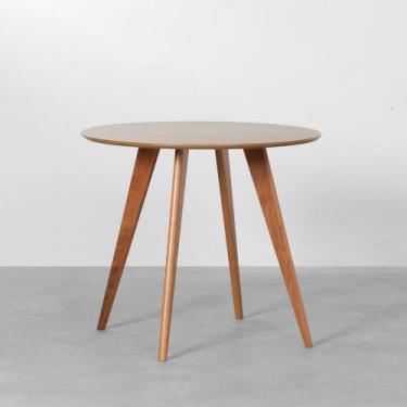 Imagem de Mesa de Jantar Square Redonda Bétula - 88cm - Abra Casa
