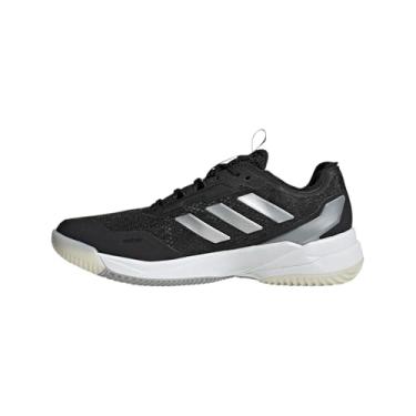Imagem de adidas Tênis feminino Crazyflight 6 Indoor, Preto/prata metálico/branco, 35